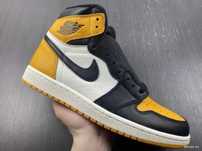 Cheap TBK Yellow 555088-711 Jordan Air 1 High Toe OG 0328